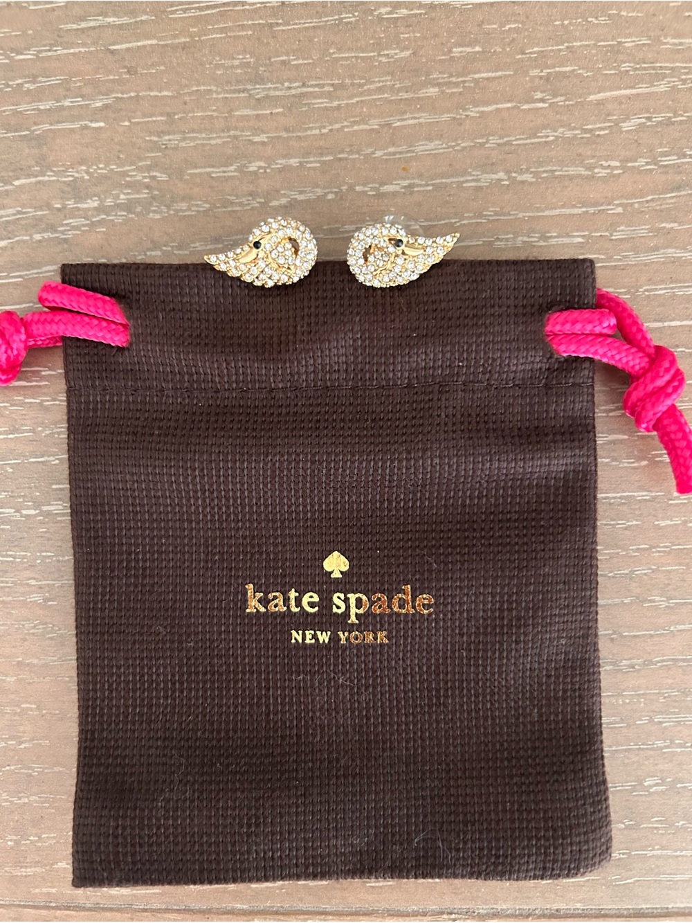 Kate spade swan earrings